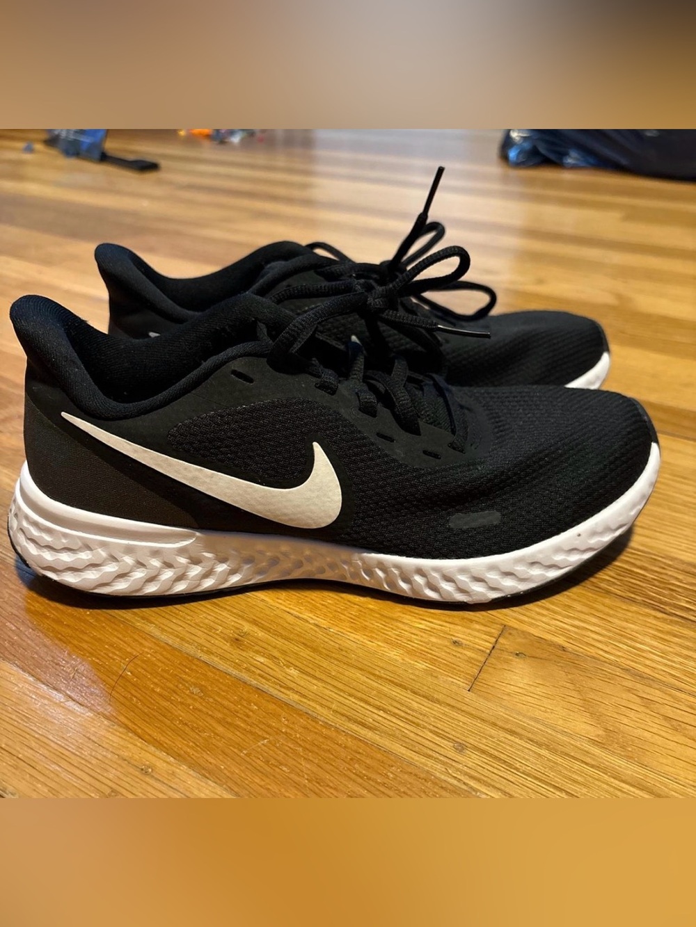 Nike Revolution Women’s Black & White Performance Running Sneakers